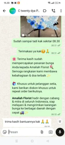 Testimonial Standing Flower lubuklinggau